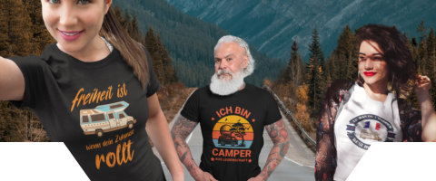 T-Shirts für Camper und Wohnmobilisten